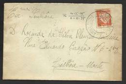 Portugal Lettre Cachet 1935 Ambulância Postal Oeste Mix / 01 Ambulance Postal  TPO Cover - Marcofilia