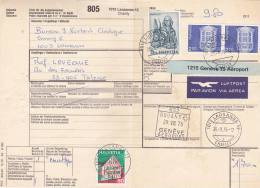 MARCOPHILIE, SUISSE,Cachet 1975, BULLETIN EXPEDITION  LAUSANNE Pour TALENCE, DOUANE GENEVE /3934 - Covers & Documents