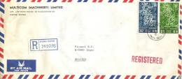 Registerd Letter To Belgium, Hong Kong, 14 Ap 83 With 2 Stamps Performing Arts - Briefe U. Dokumente