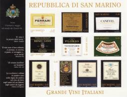 P - 2005 San Marino - Grandi Vini Italiani - Unused Stamps