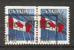 Canada  1995  Definitives; Flag 16 X 20 Mm  (o) P.13.75 X 13.25 - Single Stamps