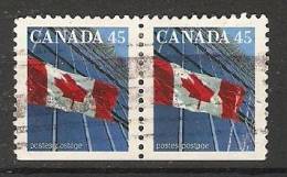 Canada  1995  Definitives; Flag 16 X 20 Mm  (o) P.13.75 X 13.25 - Single Stamps