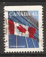 Canada  1995  Definitives; Flag 17 X 21 Mm  (o) P.13.75 X 13.25 - Single Stamps