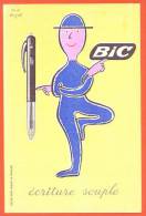 Buvard  "  Stylo Bic Ecriture Souple  " Illustré Savignac - Papeterie