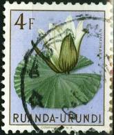 RUANDA URUNDI, 1953, FLORA, FIORI, FLOWERS, FRANCOBOLLO USATO, Scott 127, YT 190, Bel 190 - Gebraucht