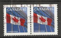 Canada  1995  Definitives; Flag 17 X 21 Mm  (o) P.13.75 X 13.25 - Single Stamps