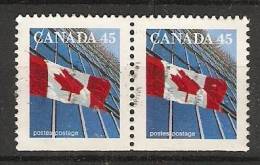 Canada  1995  Definitives; Flag 17 X 21 Mm  (o) P.13.75 X 13.25 - Single Stamps