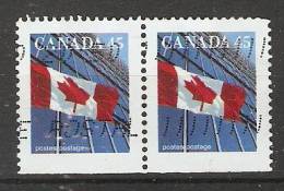 Canada  1995  Definitives; Flag 17 X 21 Mm  (o) P.13.75 X 13.25 - Sellos (solo)