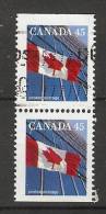 Canada  1995  Definitives; Flag 17 X 21 Mm  (o) P.13.75 X 13.25 - Single Stamps