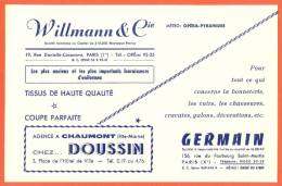 Buvard  "  Ets Willmann - Fournisseur D'uniformes   " Chaumont ( 52 ) - Textile & Vestimentaire