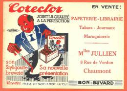 Buvard  "  Corector  "  Papeterie  Jullien 8,rue De Verdun 52 Chaumont - Papelería