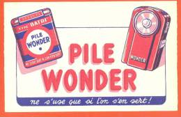 Buvard  "  Pile Wonder - Type Batri  " - Accumulators