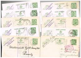 C693 - Lot De 10 Cartes N° 112 Oblitérées - Cartes Postales 1934-1951