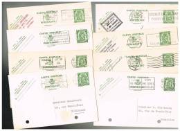 C727 - Lot De 8 Cartes N° 112D Oblitérées (trous De Classeur) - Briefkaarten 1934-1951
