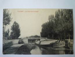 FLOGNY  (Yonne)  :  Le Pont Sur Le  CANAL  1907 - Flogny La Chapelle