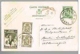 C731 - Carte N° 112D M1 Oblitérée Uccle à Destination De Berlin (Allemagne), Avec TP Compl. - Cartes Postales 1934-1951