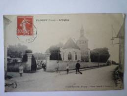 FLOGNY  (Yonne)  :  L'EGLISE  -  Carte Animée  - Flogny La Chapelle