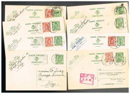C735 - Lot De 8 Cartes N° 117 Oblitérées - Briefkaarten 1934-1951