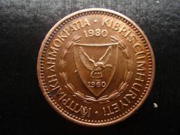 CYPRUS  1980  5 Mills Bronze  COIN USED In GOOD CONDITION. - Chipre