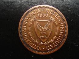CYPRUS  1980  5 Mills Bronze  COIN USED In GOOD CONDITION. - Chipre