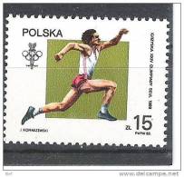 POLSKA / Pologne; Jeux Olympiques SEOUL ,Athlétisme / Course  ; Yvert N° 2956 ;1988 , Neuf ** ; TTB - Summer 1988: Seoul
