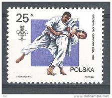 POLSKA / Pologne; Jeux Olympiques SEOUL ,JUDO; Yvert N° 2959 ;1988 , Neuf ** ; TTB - Summer 1988: Seoul