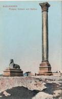 ALEXANDRIA - Pompey Column And Sphinx -  2 Scans  EGIPTO - Alexandrië