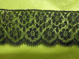 Dentelle Noire  Long  110 Cm X 4 Cm. - Laces & Cloth