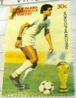 St Vincent 1986 World Cup Football 30c - Used - St.Vincent Und Die Grenadinen