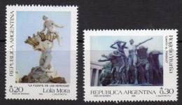 Q713.-.ARGENTINIEN  / ARGENTINA  .-. 1986 . MI# : 1810-11 .-. MNH - SCULPTURES / ESCULTURAS - Nuovi