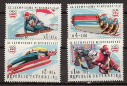 Q717.-.AUSTRIA  / OSTERREICH .-. 1975 . MI# : 1499-1502 .-. MNH - WINTER OLYMPICS INNSBRUCKMARIA THERESA - Hiver 1976: Innsbruck