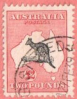 AUS SC #129  Kangaroo And Map  ("27 FE 39"), CV $800.00 - Oblitérés