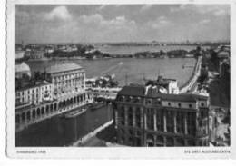 Hamburg 1950 Die Drei Alsterbecken Schiff Luftbild Sw 26.3.1952 N. Zuffenhausen - Mitte