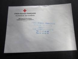 Lettre De La Croix Rouge Française Clinique Du Camas Boulevard Chave Marseille CEDEX + Tampon Clin Croix-Rouge Red Cross - Croix Rouge