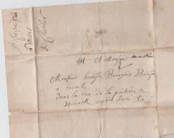 PRECURSEUR - LETTRE 1744 SAINT FIACRE POUR BRUXELLES BANQUIER + GRIFFE MANUSCRITE + PORT A VOIR - Correo Rural