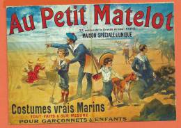 V093, Au Petit Matelot, Costumes Marin , Paris,enfant,repro Litho De 1894, J 4, Non Circulée - Mercanti