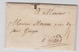 PRÉCURSEUR LETTRE 175 CONDE POUR GENT PORT 4 (sols) + GRIFFE CONDE A VOIR + TEXTE - 1714-1794 (Oesterreichische Niederlande)