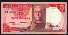 ANGOLA 99  20 ESCUDOS  1972 #CW       AU-UNC. - Angola