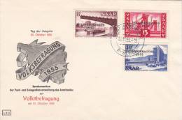 MARCOPHILIE , SAAR, 1955  COVER LETTRE,  FDC, Mi 362.363.364/ 4036 - Brieven En Documenten