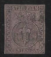 ITALY ITALIA ASI ANTICHI STATI ITALIANI PARMA 1852 CENT. 25 VIOLETTO USED FIRMATO - Parma