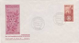 MARCOPHILIE , SAAR, 1955  COVER LETTRE,  FDC, Mi 358/ 4039 - Briefe U. Dokumente