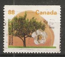 Canada  1994  Definitives Trees: Westcot Apricot (o) Phos. Frame - Postzegels