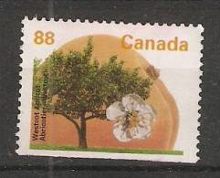 Canada  1994  Definitives Trees: Westcot Apricot (o) Phos. Frame - Single Stamps