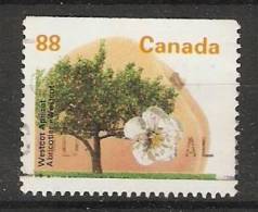 Canada  1994  Definitives Trees: Westcot Apricot (o)  3 Phos. Bands - Timbres Seuls