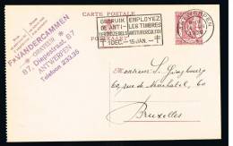 C796 - Carte N° 119D FN Oblitérée Antwerpen, Flamme Employez Les Timbres Antituberculeux - Postkarten 1934-1951