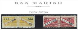 SAN MARINO - PACCHI POSTALI ANNO 1948/50 - SASS. 33/34  NUOVI GOMMA INTEGRA ** MNH - Pacchi Postali