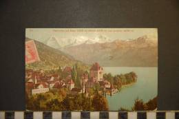 CP, Suisse, Oberhofen Mit Eiger Monch Und Jungfrau N°771 Edition Photoglob Co Zurich - Oberhofen Am Thunersee