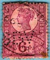 1887-1900  50° Anniv. Regina Vittoria N° 100 - Perfin