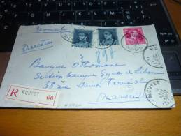 1937 BEAU RECOMMANDER OBLITERATION HOUYET DEPART 1EURO BONNE ENCHERE - Lettres & Documents