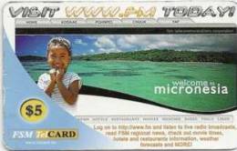 MICRONESIA - Remote Memory 5$ Card , Welcome To Micronesia (visit Www.fm Today), Used - Micronesië